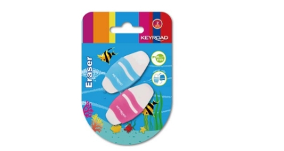 Picture of ERASER KEYROAD FISHY 2 PCS / CARD MODEL KR970706