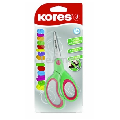 Picture of kores scissors, stainless, 14 cm, soft handle No. 35140