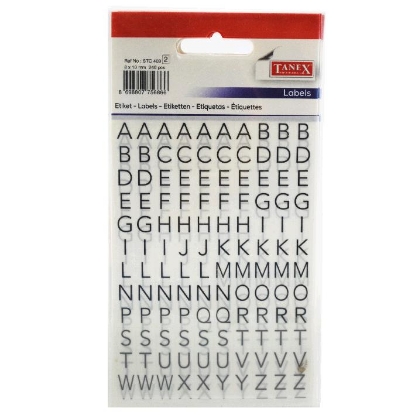 Picture of Sticker - Tanex - English Letter - 120 Pcs - On 2 Sheet - Model 40 