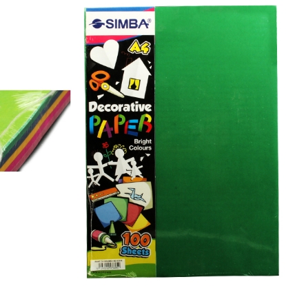 Picture of Simba Copy Paper 80 gm 100 sheet ass : 5 color Dark A4