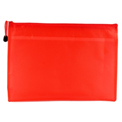 Picture of Simba Plastic Zipper File A4 Size - Red