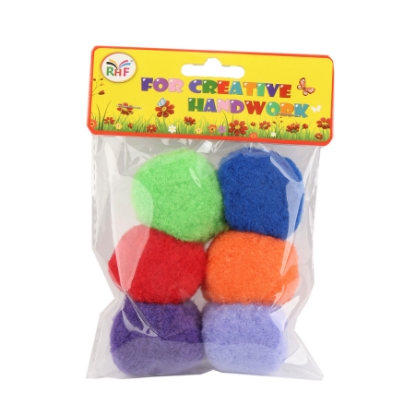 Picture of Packet of colored wool balls model F404