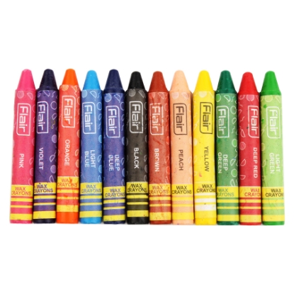 Picture of WAX CRAYONS MINI 12PCS BOX FA 8001-ASSORTED