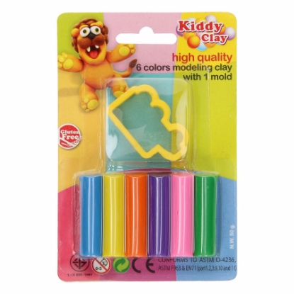 Picture of KIDDY CLAY 6 COLORS + STAMP -