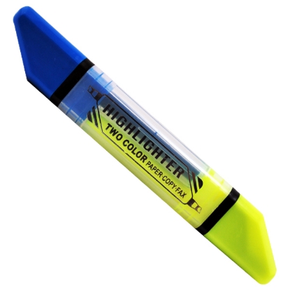 Picture of  Highlighter  Pen - 2 Colors in One Pen - Phosphorous  - DH-110