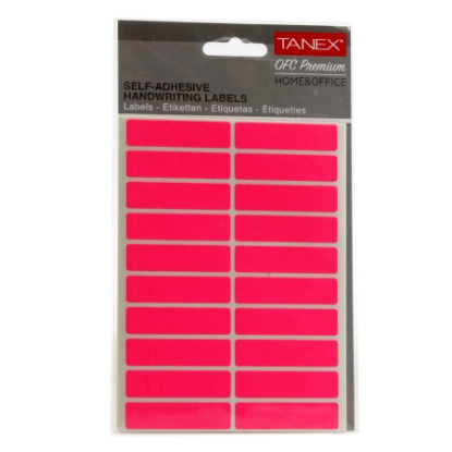Picture of HANDWRITING LABEL TANEX PINK 50 × 13 MM 5 SHEETS A5 / 20 MODEL OFC-109 