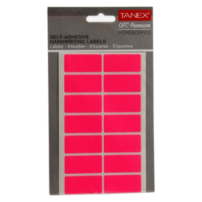Picture of HANDWRITING LABEL TANEX PINK 40 × 19 MM 5 SHEETS A5 / 14 MODEL OFC-113