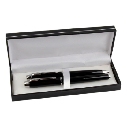 Picture of 2 ADVERTISING PEN SET + FLOMASTER BLACK BODY NO 3 BLUE