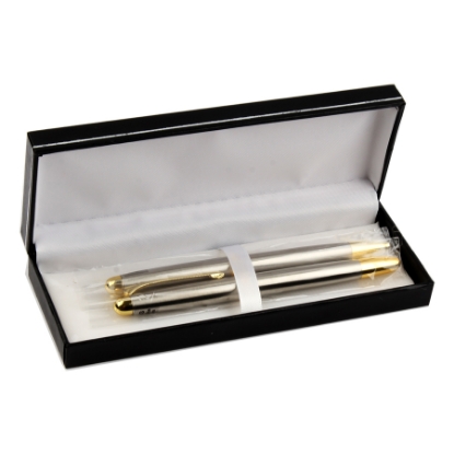 Picture of 2 ADVERTISING PEN SET + FLOMASTER GOLDEN × SILVER BODY NO 4 BLUE