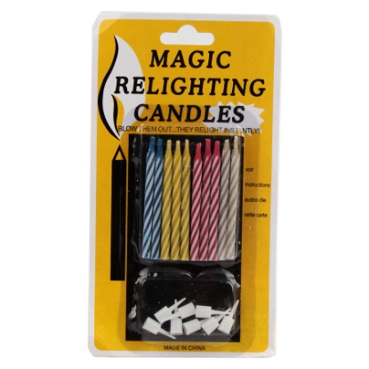 Picture of MAGICAL CANDLES ON CARD 10 PCS WITH BASE