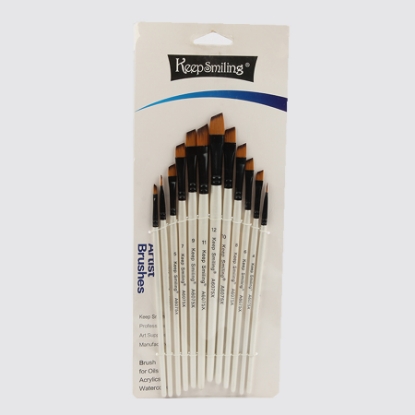 Picture of Keep Smiling Paint Brush Chisel 12 Pieces Set A6075X