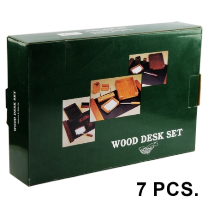 Picture of Wood Desk Set 7 pieces Mahogany M7A-35