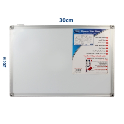 Picture of MAGNETIC WHITE BOARD WITH PEN HOLDER SIMBA LDF WOOD FILL 20 × 30 CM MODEL WB3020