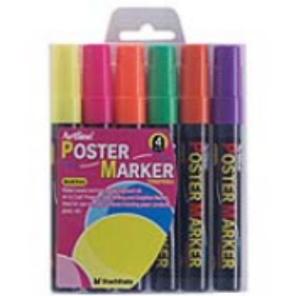 Picture of 2mm Bullet 6PK Poster Markers (Fluorescent) EPP-4