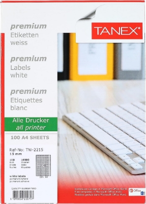 Picture of استيكر كمبيوتر تانيكس ابيض 50 ورقة 210 × 74.2 مم A4 / 4 موديل 2404
