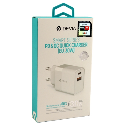 Picture of CHARGING ADAPTOR DEVIA TYPE C + USB MODEL MP777