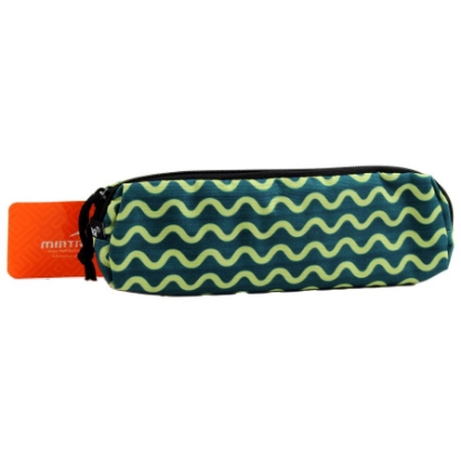 Picture of MINTRA PENCIL CASE 1 ZIPPER PRINTED BLUE WAVES 09446