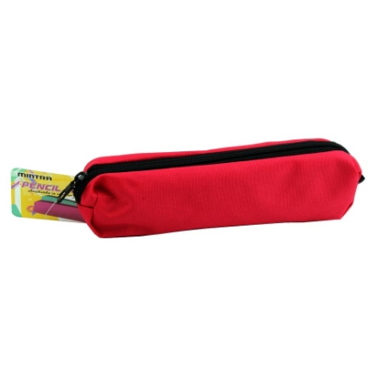 Picture of MINTRA FBRIC PENCIL CASE ZIPPED LIGHT GREY 5 × 4 × 20.5 CM 05516