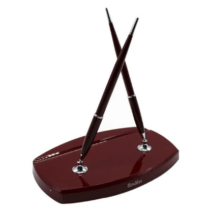 Picture of  Desk Organizer,Scrikss  , (2 ink pen) , Acrylic , Burgundy ,No. 50948