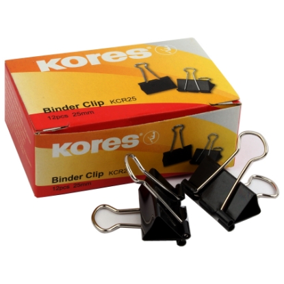 Picture of Kores clip binder black 25ml - model KCR25