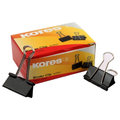 Picture of Kores clip binder black 41 ml - model KCR41