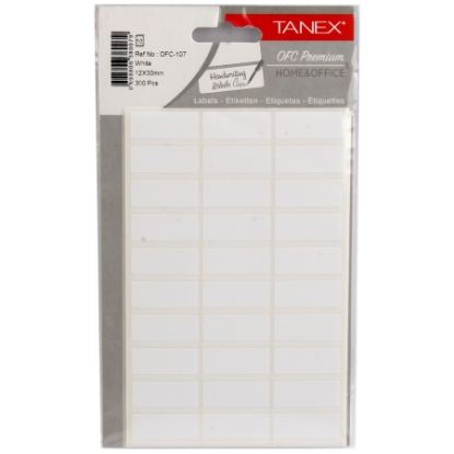 Picture of HANDWRITING LABEL TANEX WHITE 10 SHEETS 30 × 12 MM A5 / 30 MODEL OFC-107 