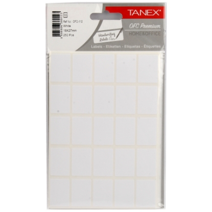Picture of HANDWRITING LABEL TANEX WHITE 27 × 19 MM10 SHEETS A5 / 25 MODEL OFC-112 