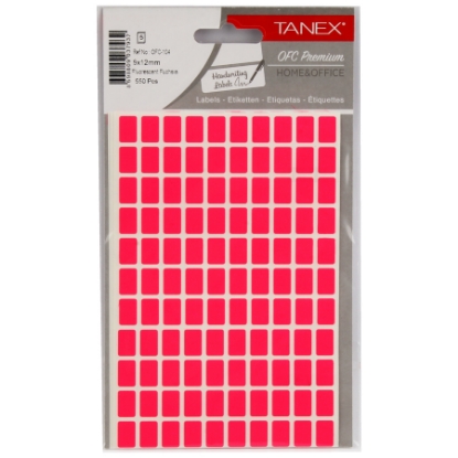 Picture of HANDWRITING LABEL TANEX FUCHSIA 5 SHEETS 12 × 8 MM A5 / 110 MODEL OFC-104 