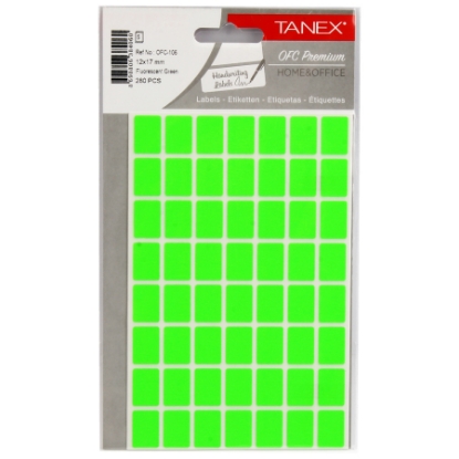 Picture of HANDWRITING LABEL TANEX GREEN 5 SHEETS 17 × 12 MM A5 / 56 MODEL OFC-106