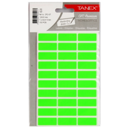 Picture of HANDWRITING LABEL TANEX GREEN 30 × 12 MM 5 SHEETS A5 / 30 MODEL OFC-106
