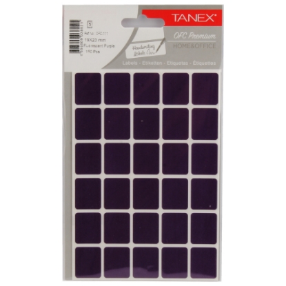 Picture of HANDWRITING LABEL TANEX VIOLET 23 × 19 MM 5 SHEETS A5 / 30 MODEL OFC-111