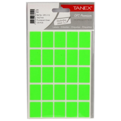 Picture of HANDWRITING LABEL TANEX GREEN 27 × 19 MM 5 SHEETS A5 / 25 MODEL OFC-112 