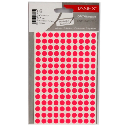 Picture of HANDWRITING LABEL TANEX ROUNDED 0.8 MM FUCHSIA 5 SHEETS A5 / 150 MODEL OFC-127 