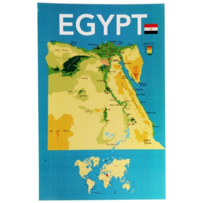 Picture of EGYPT MAP POSTER ENGLISH 47.5 × 31.5 CM